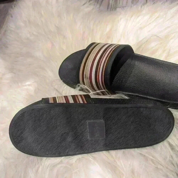 Paul Smith Black Stripe Ruben Men's Slides - size9(fits like 8) + travel cologne - Picture 3 of 3